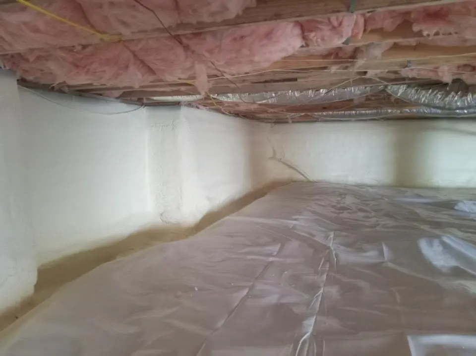 Crawl space encapsulation with closed-cell spray foam for Spray Foam Roofing in Cambridge